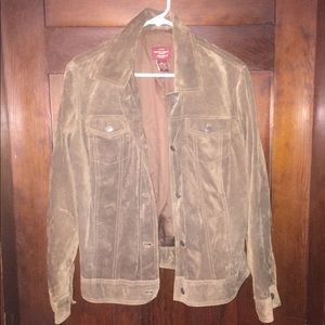 Chocolate brown suede jacket